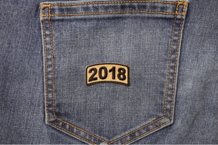 2018 Patch in Brown shown on jeans