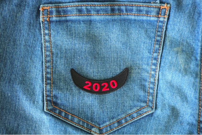 2020 Lower Red Rocker Patch shown on jeans