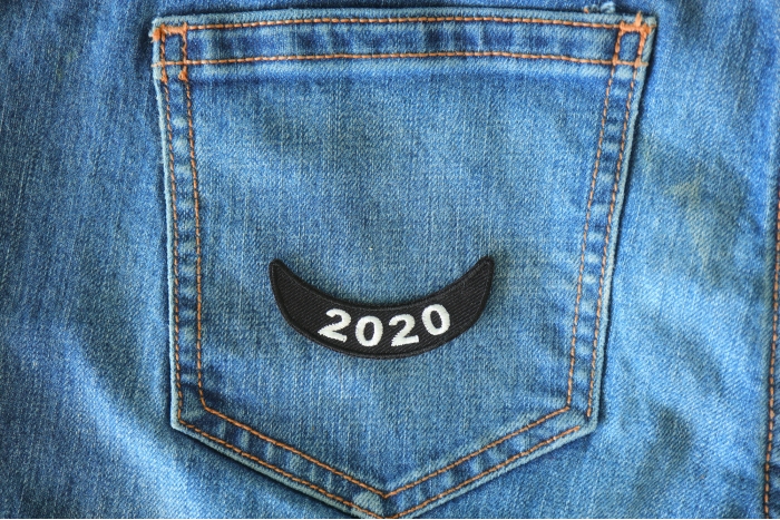 2020 Lower White Rocker Patch shown on jeans
