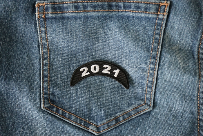 2021 Year Rocker Patch Upper White shown on jeans