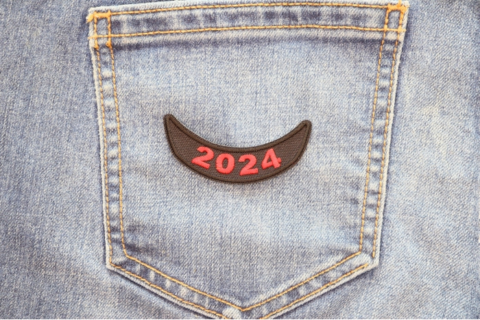 2024 Patch Lower Rocker Red shown on jeans