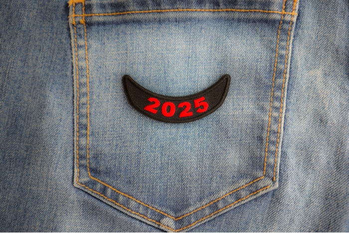 2025 Patch Lower Rocker Red shown on jeans