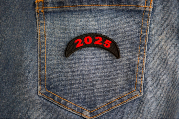 2025 Patch Upper Rocker Red shown on jeans