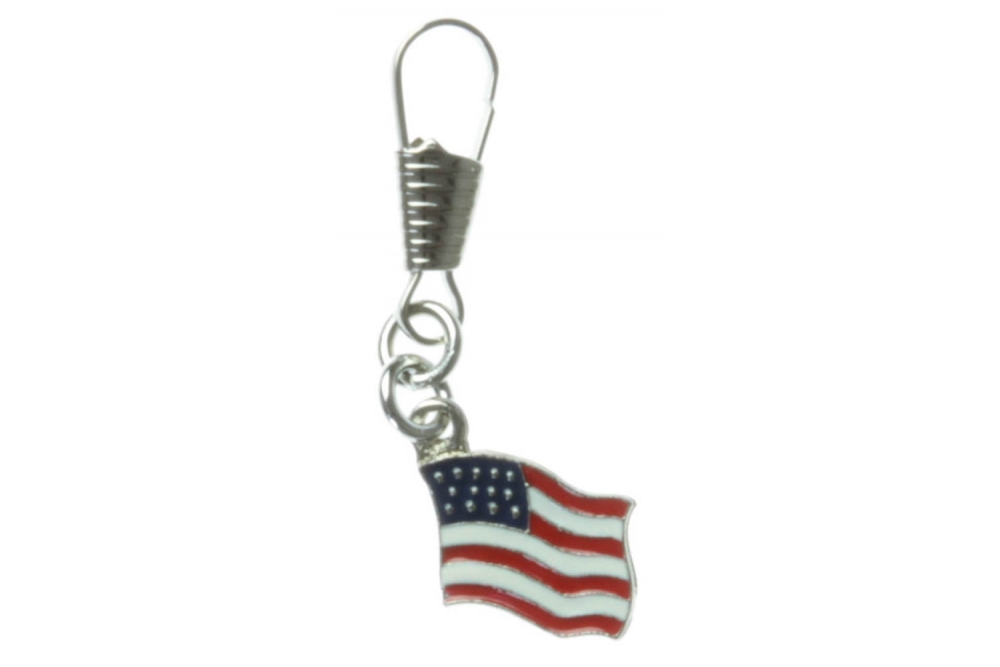 US Flag Zipper Pull