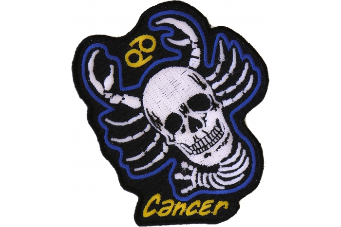 Cancer Skull Zodiac Sign Patch