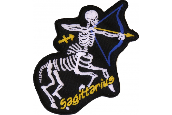 Sagittarius Skull Zodiac Sign Patch