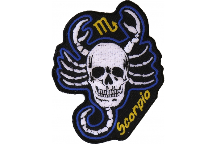 Scorpio Skull Zodiac Sign Patch